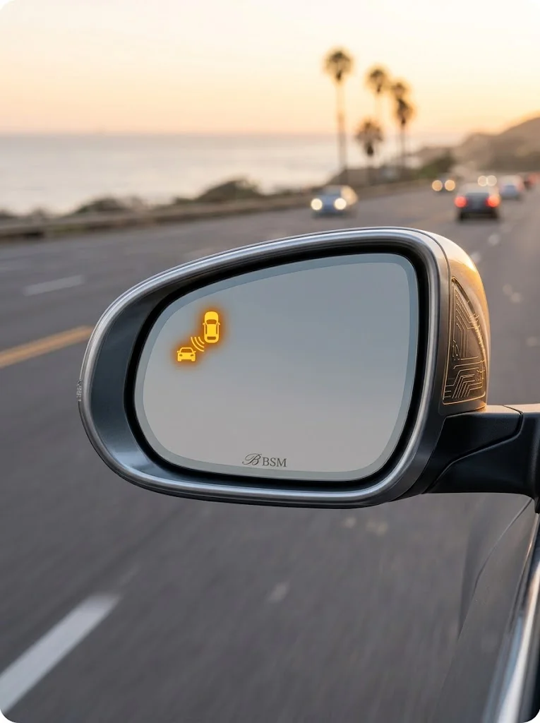 Replacing glass on blind-spot sensor side mirrors